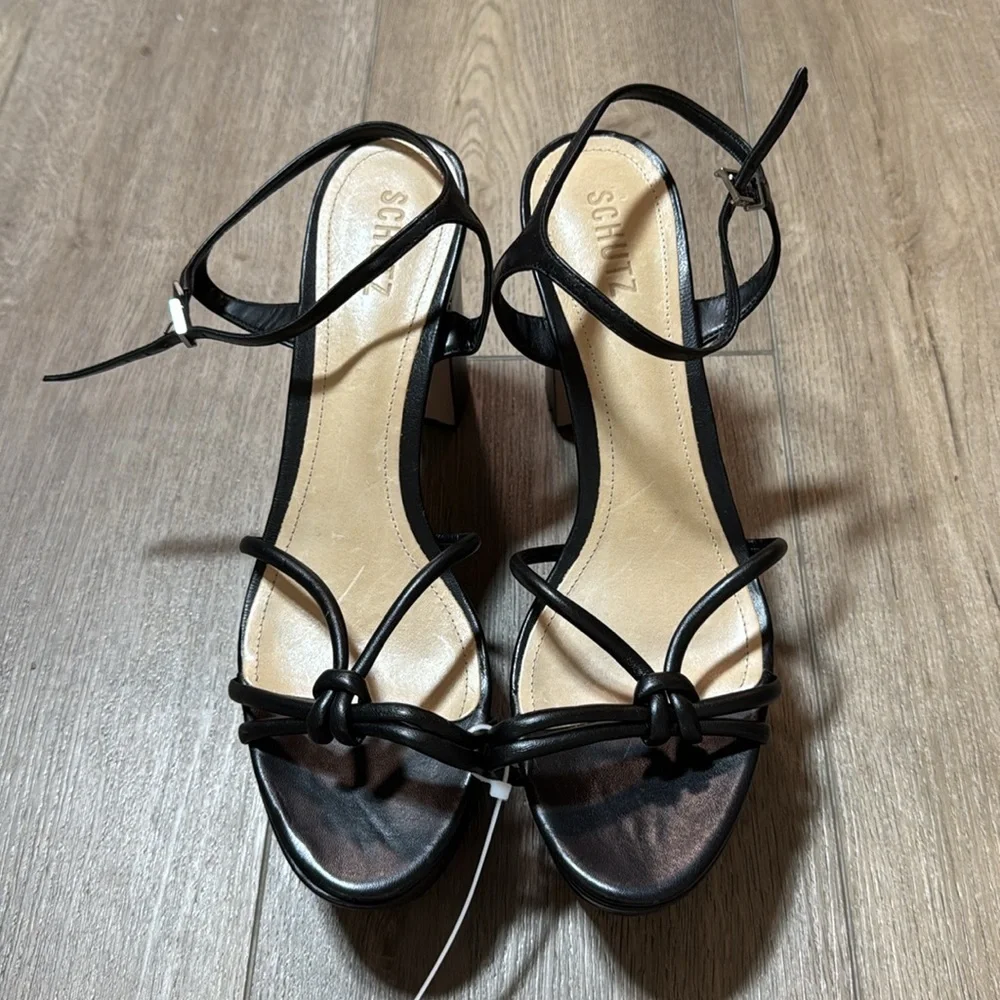NEW! SCHUTZ Black Kelsie Platform Sandal - Multiple Sizes 🛵🚛